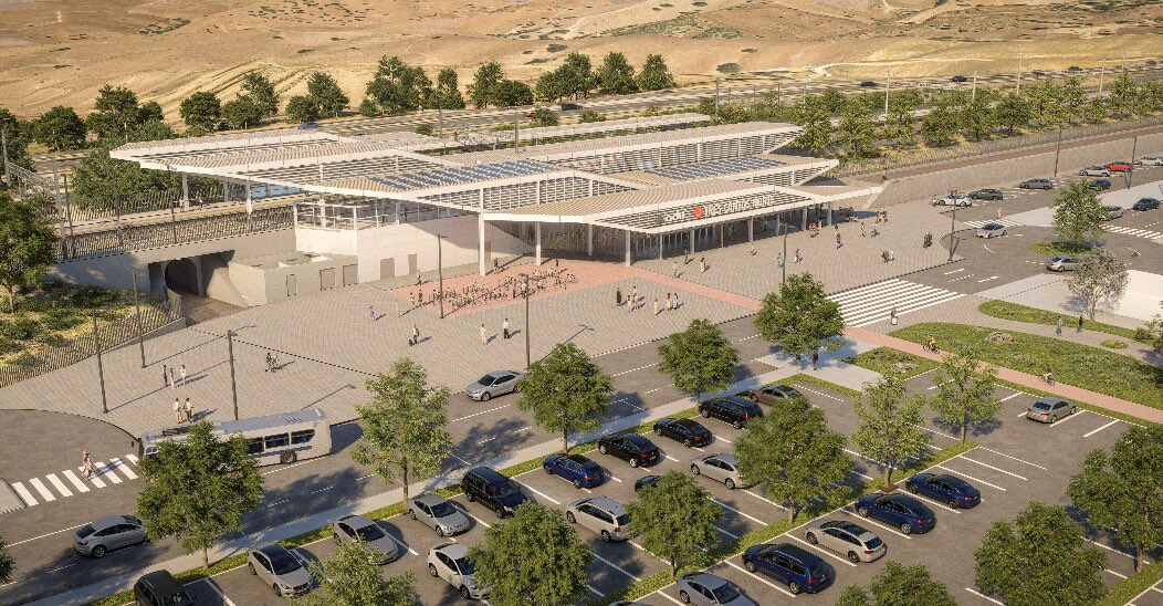 hugo_cnm's tweet photo. Así será la futura estación de la C4 “Tres Cantos Norte” cuya construcción ha aprobado este martes el Consejo de Ministros

Si va según lo planeado inicialmente, la construcción duraría un año, pudiendo estar lista a finales de 2027 o principios de 2028 https://t.co/BFuvGKJjQ0
