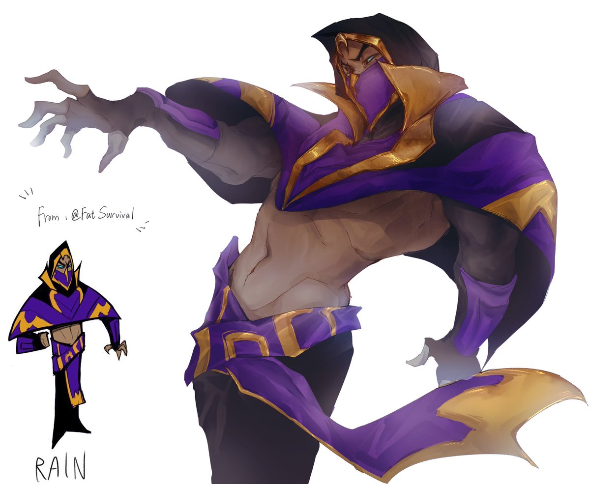 EndeleySmoker's tweet image. Rain design by @FatSurvival 
huge thanks for letting me draw…really cool design of Rain！
#mortalkombat #Rain