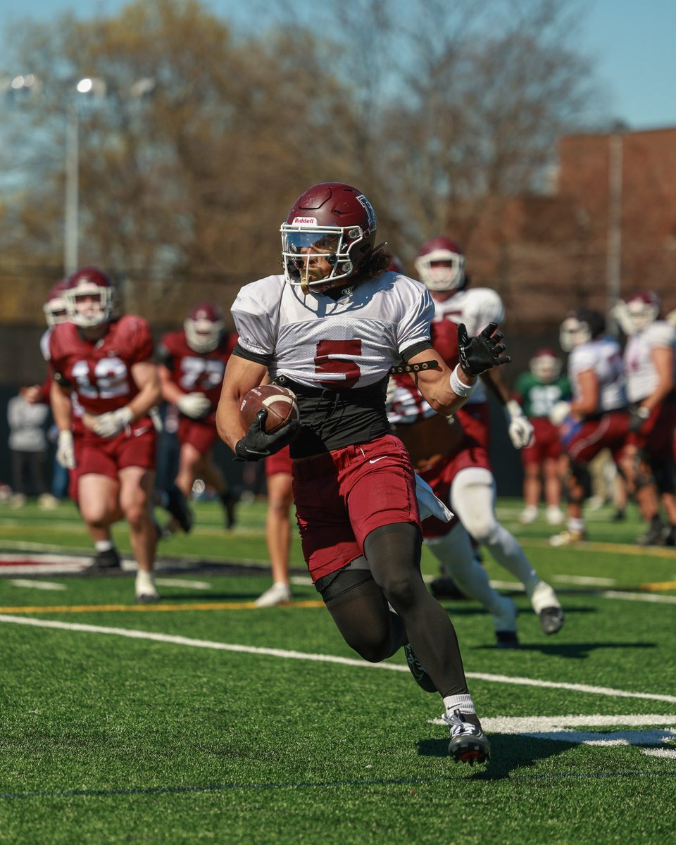 FORDHAMFOOTBALL's tweet photo. Scrimmage Complete ✅

Spring Game this Saturday @ 12PM! Be there 🙌🐏

#RAMILY https://t.co/kzVJPvGxy0