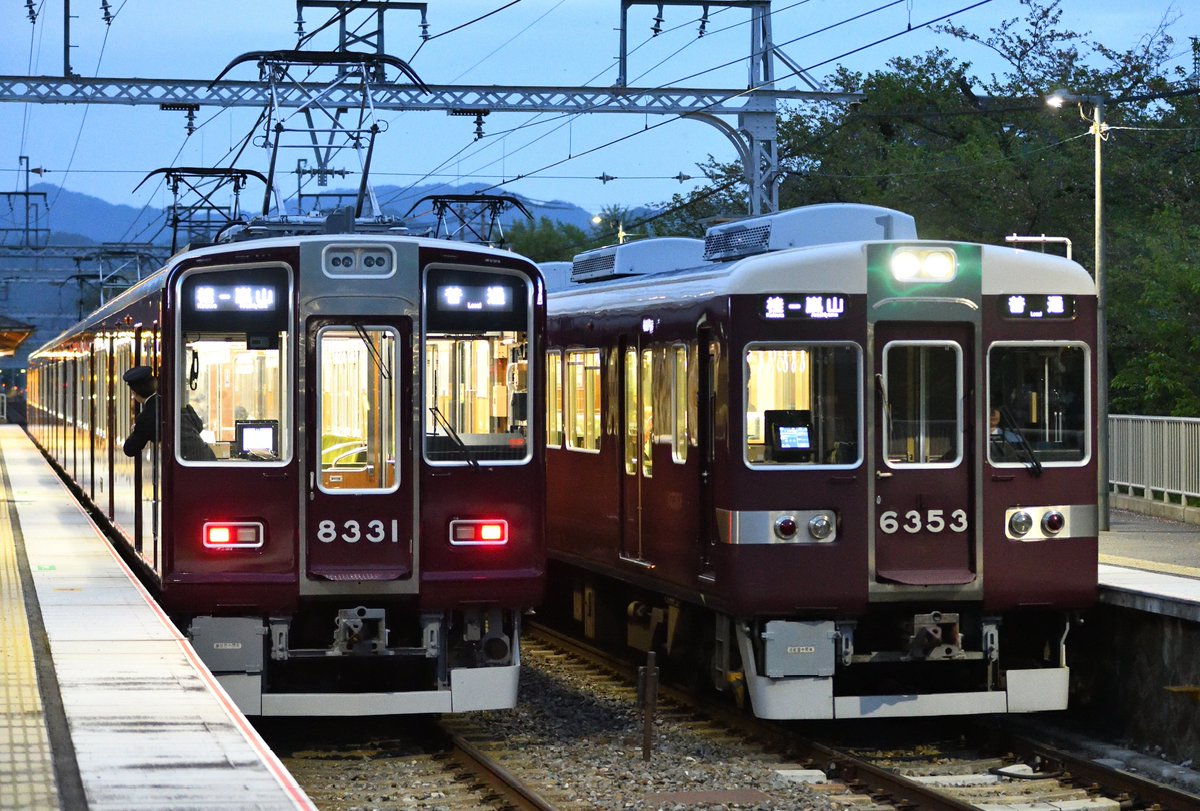 2026.4.14 阪急嵐山線 8331×4R 今朝から嵐山線向け8300系4連が運用入り