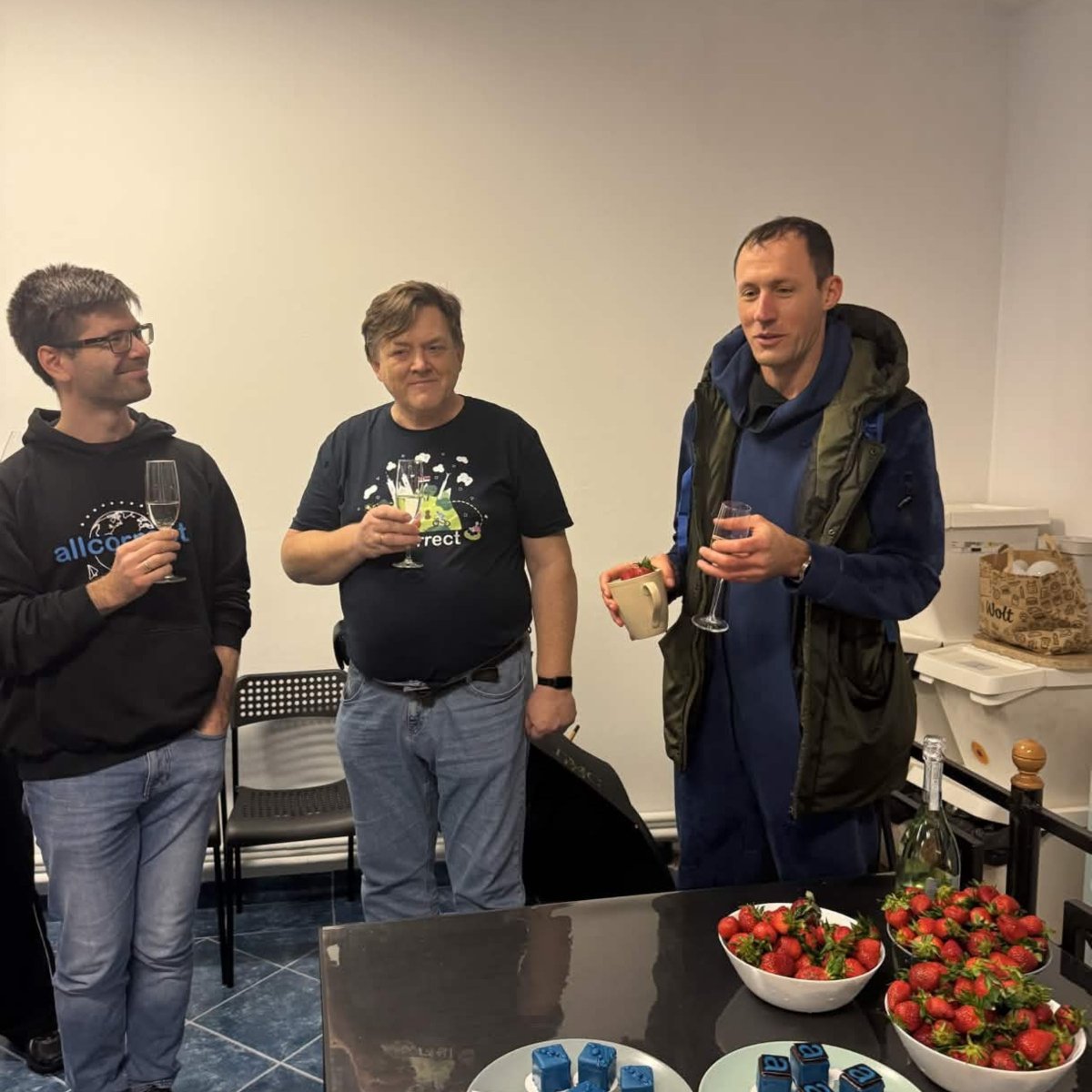 allcorrect's tweet photo. 🥂 The other day, our tight-knit team gathered at our Serbian office to celebrate 20 years of Allcorrect, raising toasts and exchanging warm words of gratitude for the journey we’ve shared!
Thank you to every employee who has helped build the company day by day, and to every client whose projects have inspired us to grow and excel in the game dev world!
With you, we’re ready for new heights!

#Allcorrect20 #TeamThanks #GameDev #CompanyBirthday #GameLocPartners #ArtOutsourcing #GameLocalization