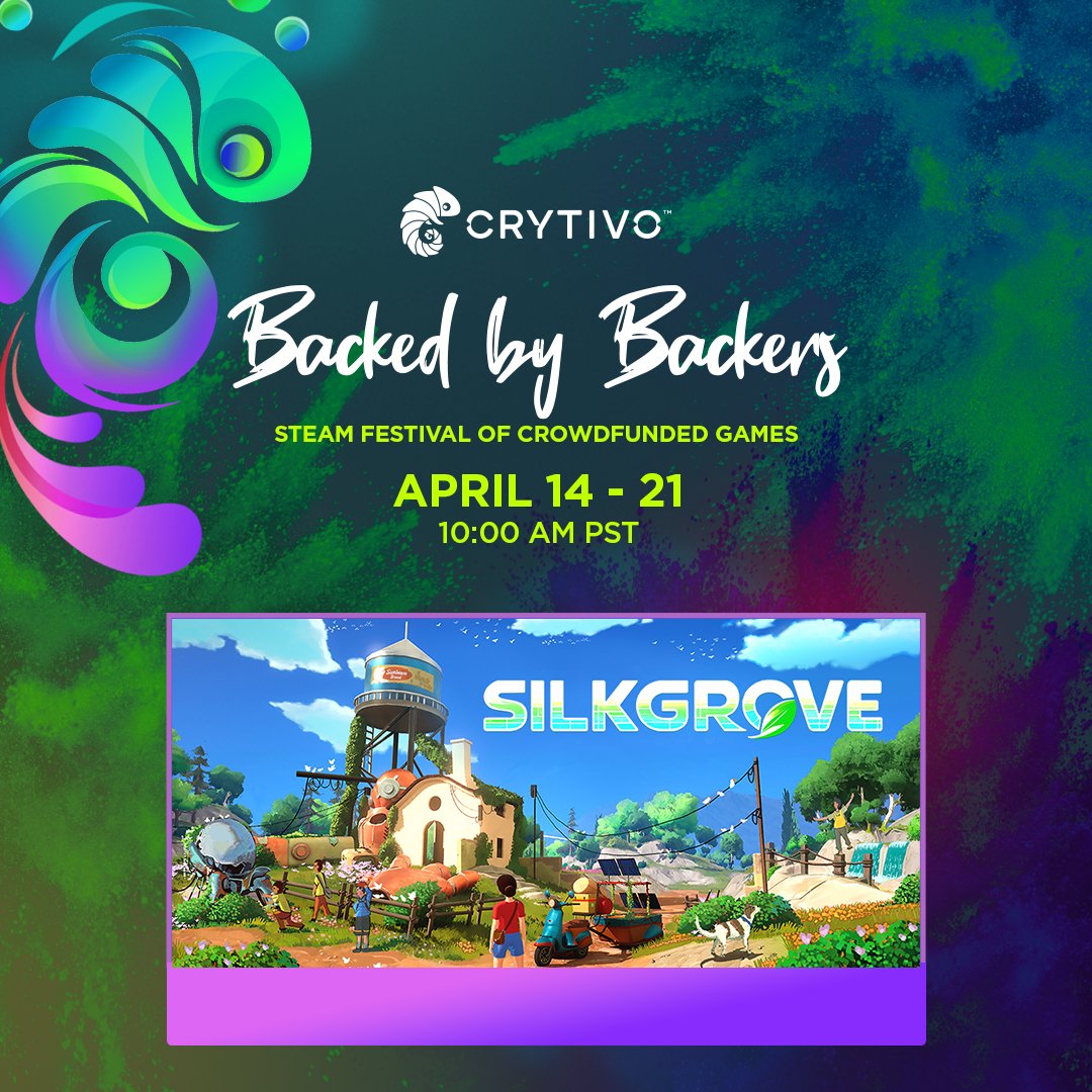 I'm happy to announce that Silkgrove will be part of the Backed by Backers Steam Festival!  It is all about games backed by players. Plenty of great games and demos to try.
Event Starts April 14, 10 AM PST👀
#BackedByBackers #SteamFestival
