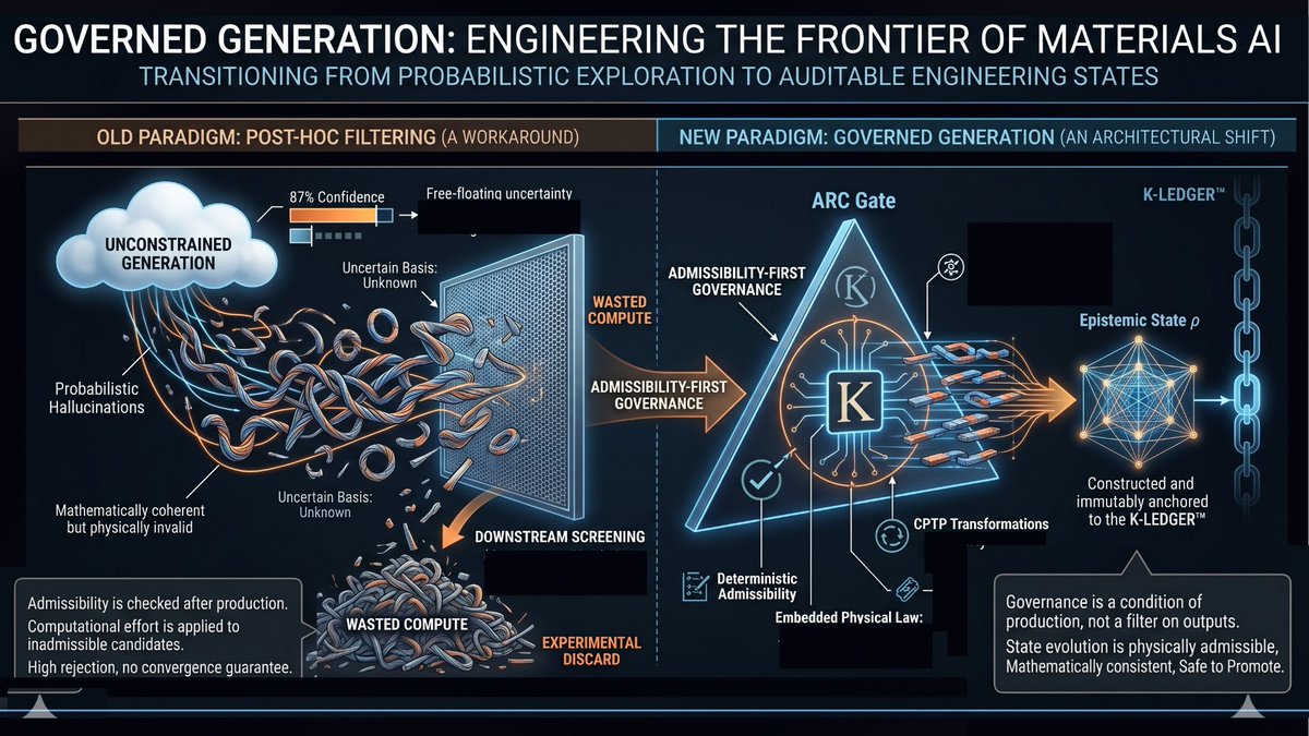engineerspath's tweet photo. 🔔 Engineering a New Way to Discover — why the next frontier in materials AI is not faster generation, but governed generation.
https://t.co/RvTPKgmqjX
🌐 #GovernedGeneration #MaterialsDiscovery #EngineeringAI
#AIGovernance #PhysicsML #FrontierAI https://t.co/4M3LQAKYFM