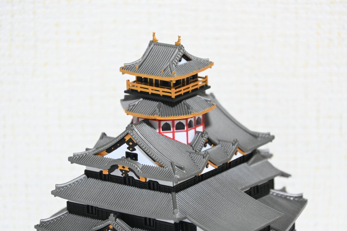 童友社 1/360 安土城 スタンダード版 全塗装で完成です～！ 自分で言う