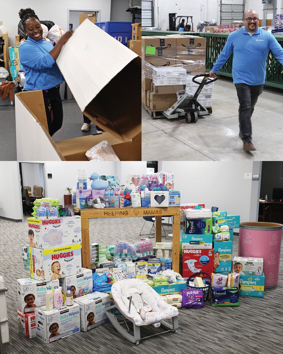 Primerica's tweet photo. In addition to helping the nonprofit expand in a new, bigger facility, the team led a company-wide donation and diaper drive and hosted a baby shower. https://t.co/OzJrJX6JZr