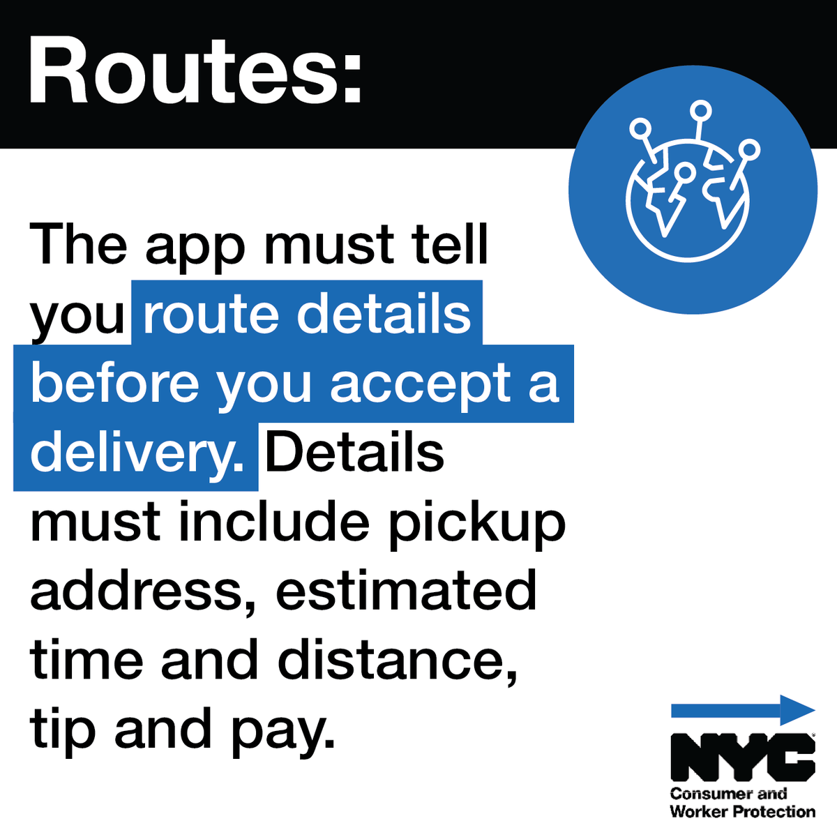 helloDCWP's tweet image. ATTN NYC delivery workers! 🚨

If you work for a delivery service (like Amazon Flex or Gopuff) read NYC’s updated notice of rights at nyc.gov/DeliveryApps