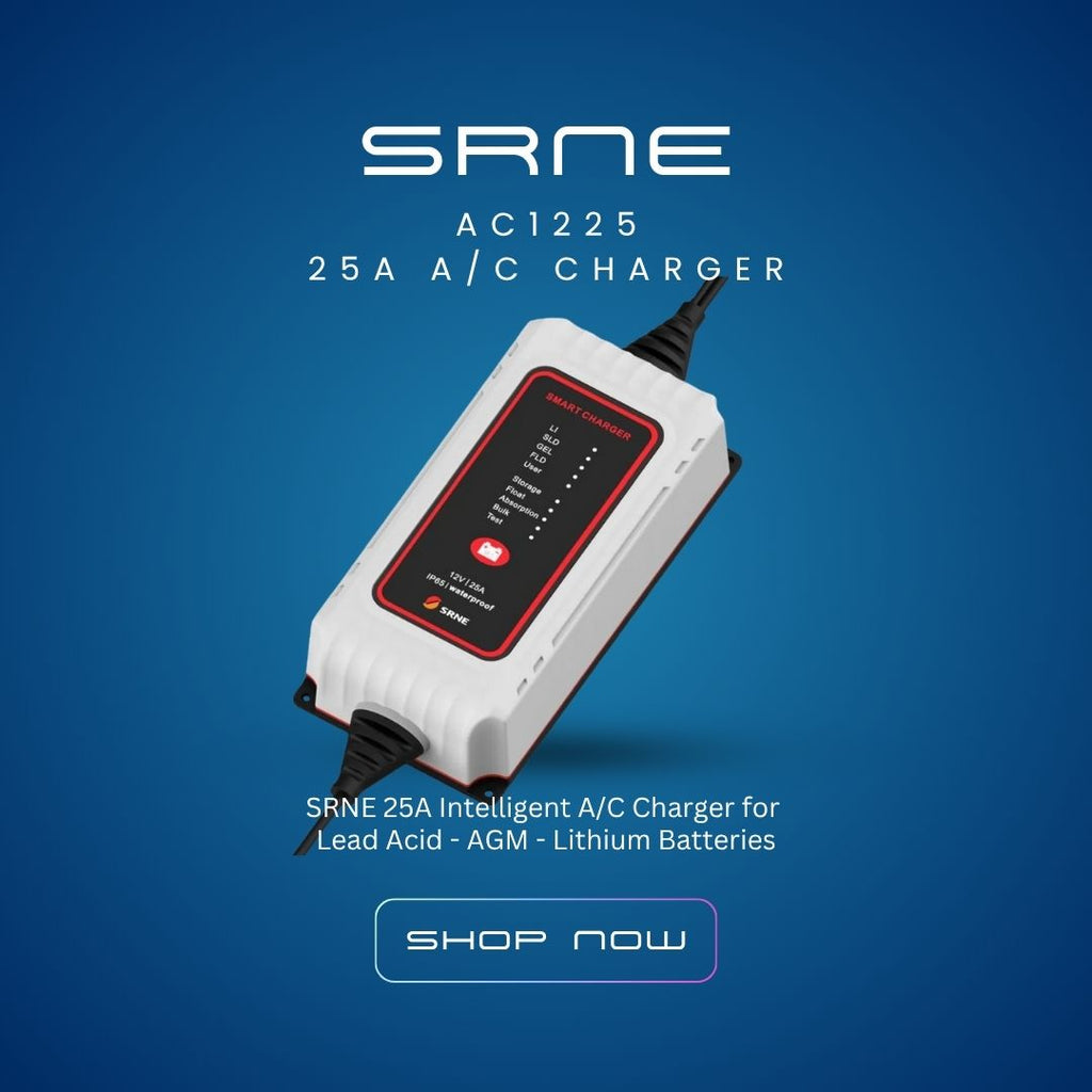 SkyEnergi's tweet image. Charge smarter, not harder! 🔋 The SRNE 12V 25A Intelligent Charger delivers fast, safe charging for lithium, AGM, GEL, and lead-acid batteries. Perfect fit for your caravan or marine adventures! Just £128.00! Buy now: shortlink.store/fs3ffrgnp1mx #Chargers #BatteryCare