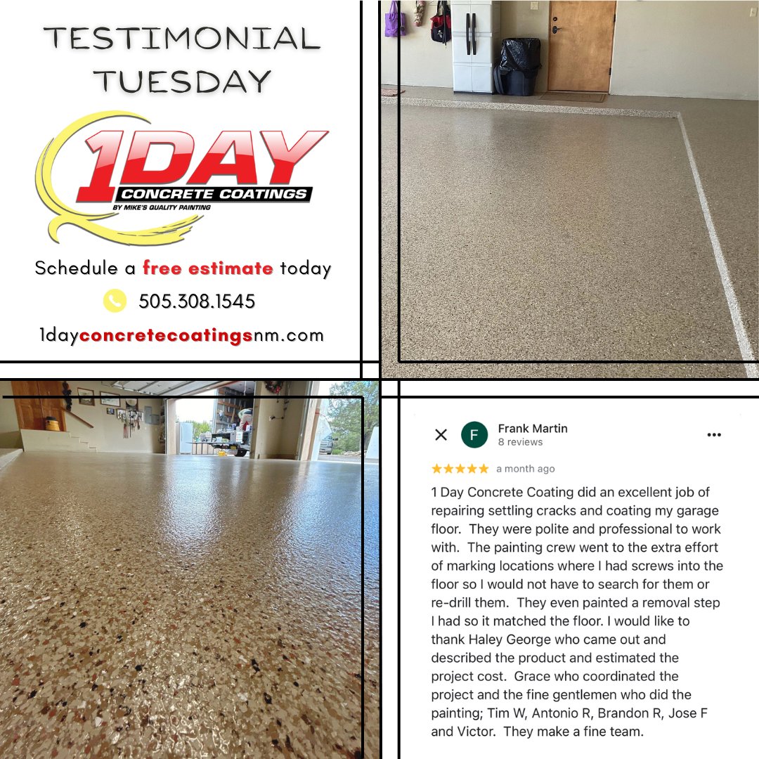 1dayconcrete's tweet photo. Testimonial Tuesday👍

Thank you for sharing your experience with us! 
Every time you leave a review and name our employees, they are awarded extra PTO, so please leave your review today!🥳 https://t.co/6vcU3rHwpZ