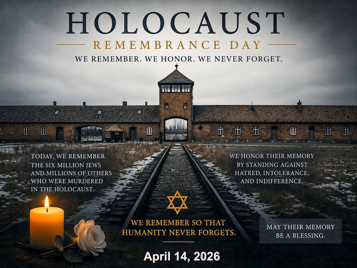 AllstageJim's tweet photo. Today we remember over 6,000,000 souls who were exterminated by and evil regime. 
#HolocaustRemembranceDay #holocaustmemorial https://t.co/oxpAWI53wk