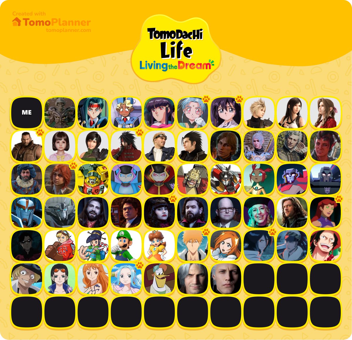 shotimus's tweet photo. Haven’t decided every character I’m making just yet for Tomodachi Life Living the Dream, but here’s my group so far. https://t.co/AIInrgfGU1