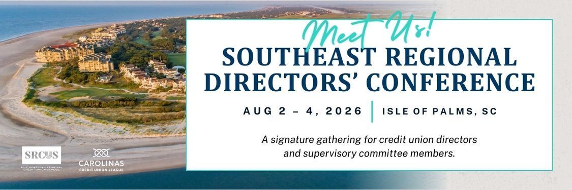 theleagueofcus's tweet photo. Hosted this year by @TheCCUL, the 2026 Southeast Regional Directors’ Conference returns August 2–4 —bringing together credit union board directors and supervisory committee members for high-impact learning in an exceptional setting.

Register today: https://t.co/ArKLCsZEbL https://t.co/TX1a898BSh
