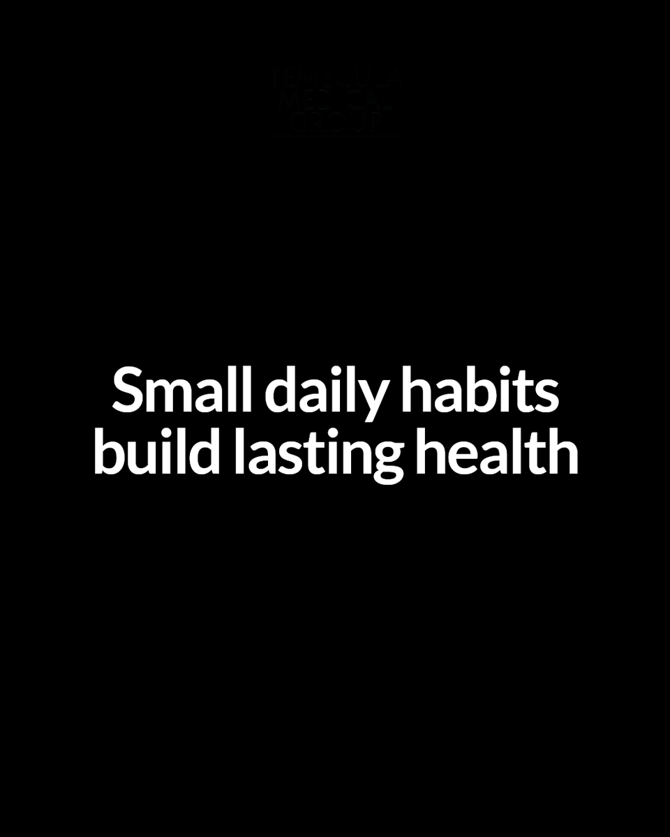 tmg_primarycare's tweet image. Small health habits protect your future. No overwhelm, just steady care. Drink water, move daily, sleep well. These simple acts build lasting wellness. Your future self will thank you. #WellnessClinic #FamilyMedicine #DirectPrimaryCare #HormoneTherapy #TemeculaHealth