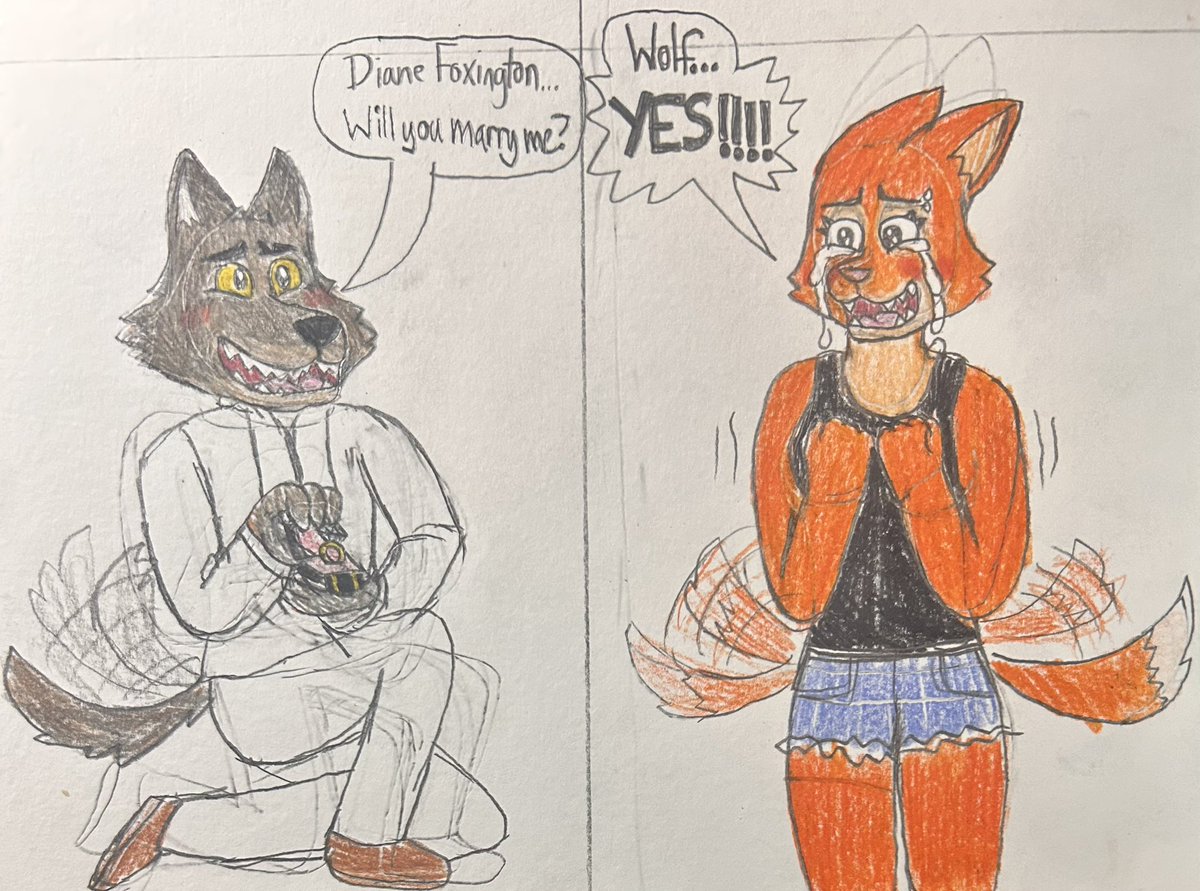 IronladW's tweet image. Mr. Wolf proposing to Diane Foxington
Based off of a fanfic my friend @JoseRiv49716783 made
#thebadguys #thebadguys2 #thebadguys3