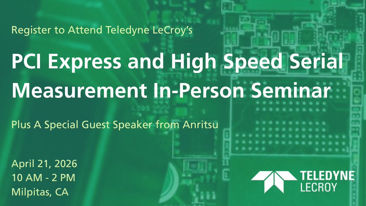 Anritsu's tweet image. What makes #PCIe so important in today's exploding #datacenter build out and #AI ecosystem?

#Anritsu is participating in @TeledyneLecroy's upcoming seminar, where we'll dive into this topic and offer a look ahead to #PCIe7. 

Register now for free: bit.ly/4mqMIeC