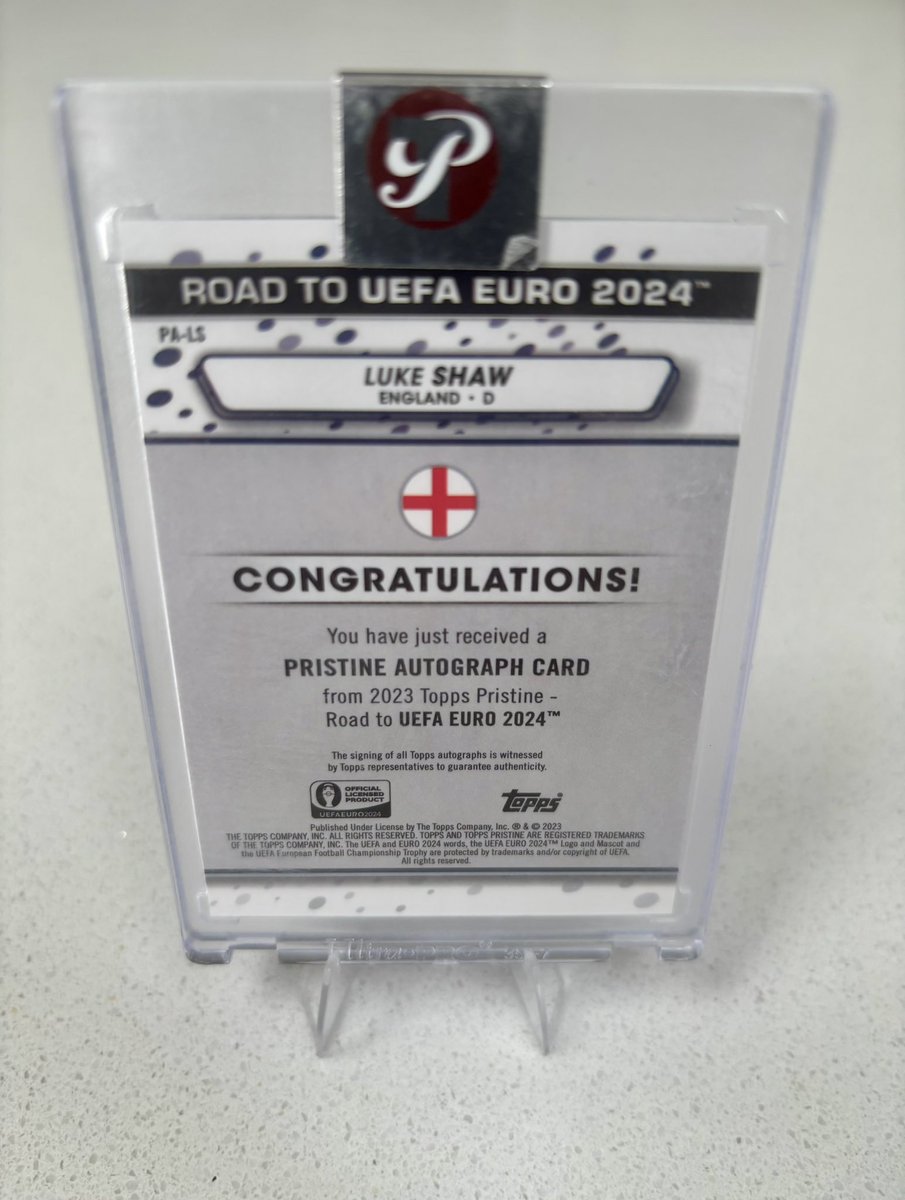 dsfootballcards's tweet image. TOPPS PRISTINE ROAD TO THE UEFA EURO 2024 - LUKE SHAW ENGLAND 2023 - PRISTINE CERTIFIED AUTOGRAPH CARD #topps #euro2024 #lukeshaw #england #footballcards
