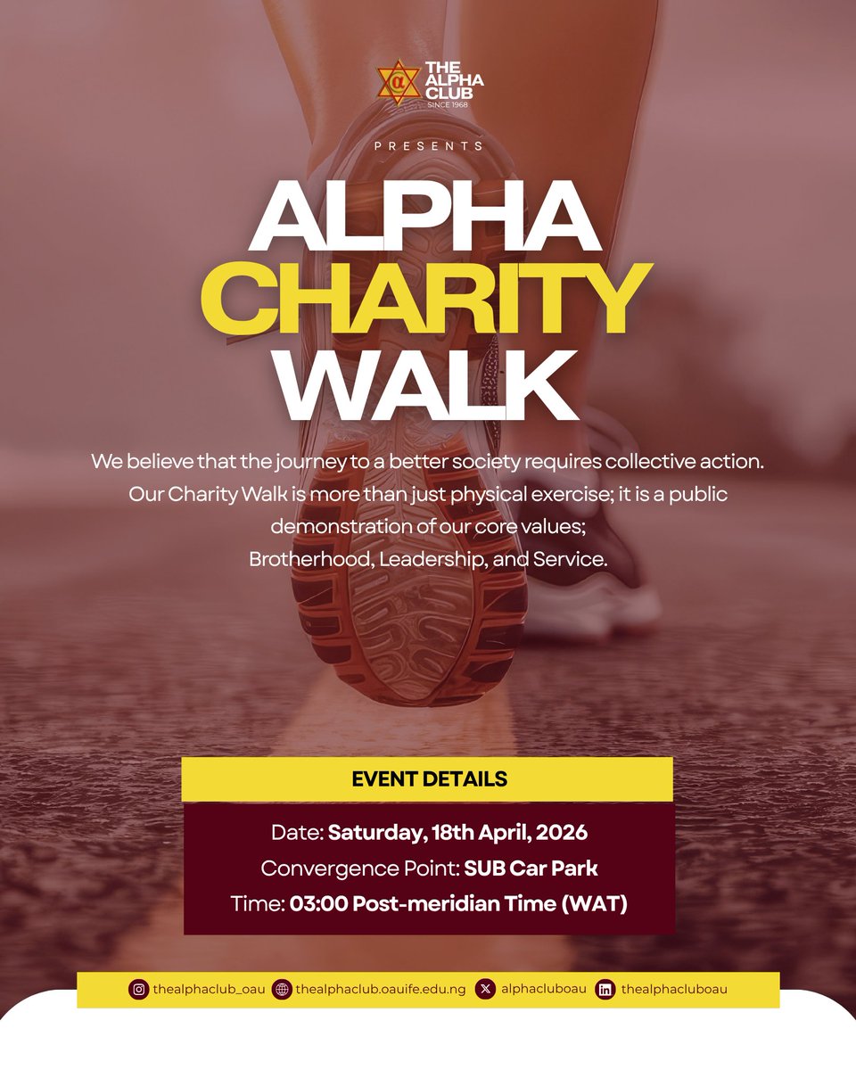 The Alpha Club, OAU tweet media