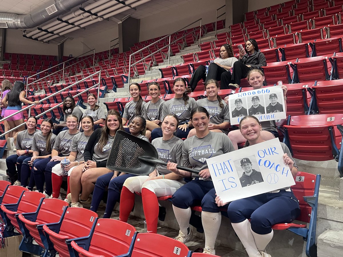 When coach young plays in the employee basketball game we come to support! Posters, shovels, and all 🤣
