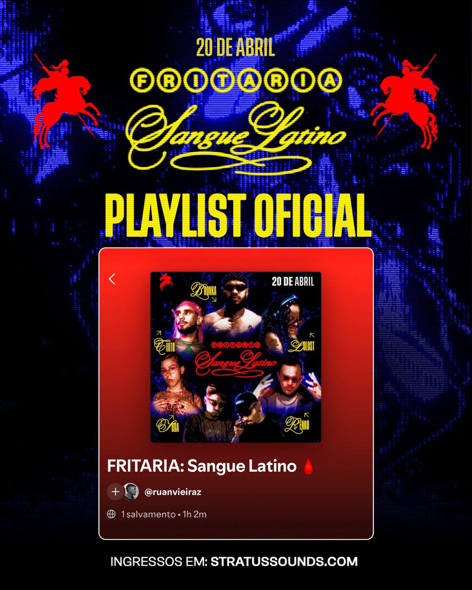 FRITARIA Sangue Latino 20/04 tweet media