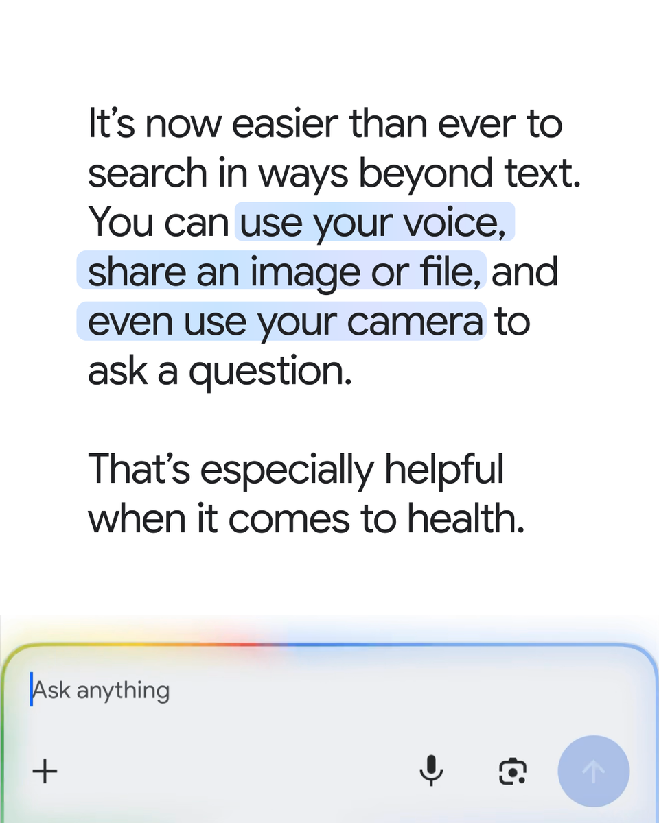 Google for Health tweet media