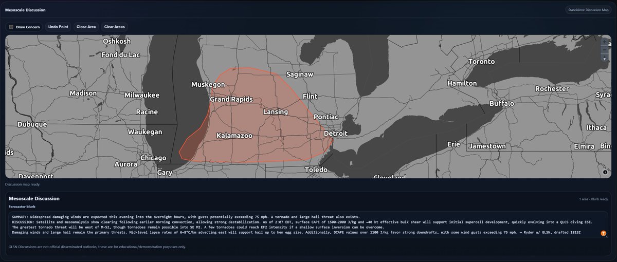 GLSevereNet's tweet photo. ...GLSN Meso Discussion for Lower MI...
Read image for details. https://t.co/Q7RQpz9HHg