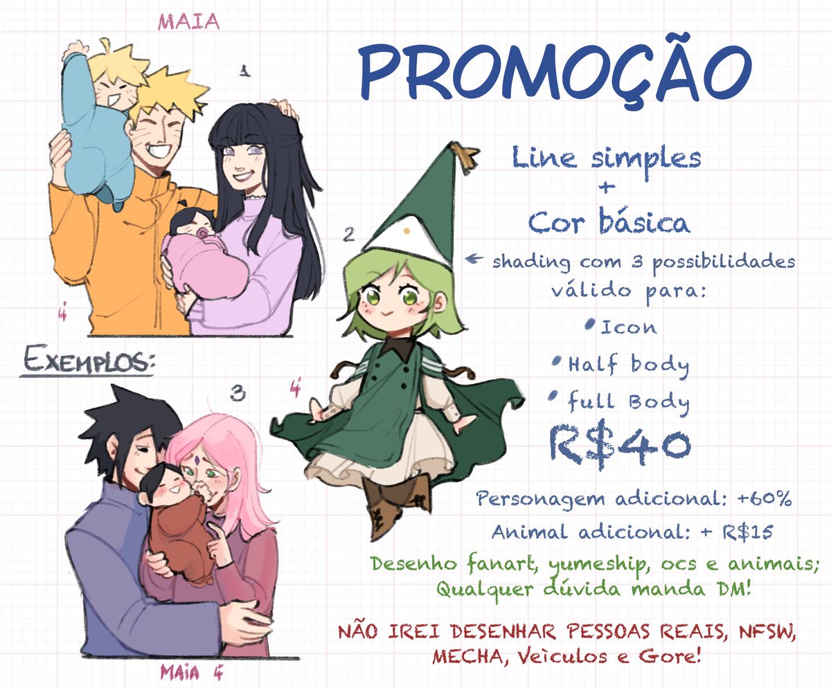 maiaxbebs's tweet image. Estou fazendo uma promoção!!💕

Qualquer dúvida só me chamar na DM!!✨

Agradeço 🔁 ❤️✨

#commissions #commsopen #artcommissions