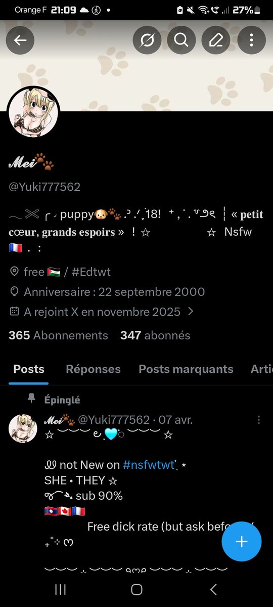 0n1yuki's tweet photo. D'ailleurs j’ai toujours mon compte nsfw irl!! Si jamais ça vous intéresse ~ https://t.co/uFE68cDXIK