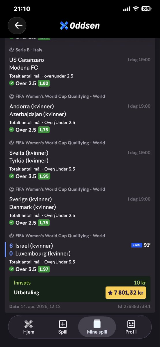 Coys2602's tweet image. 12 kamper rett inn 😀 #oddsen #odds