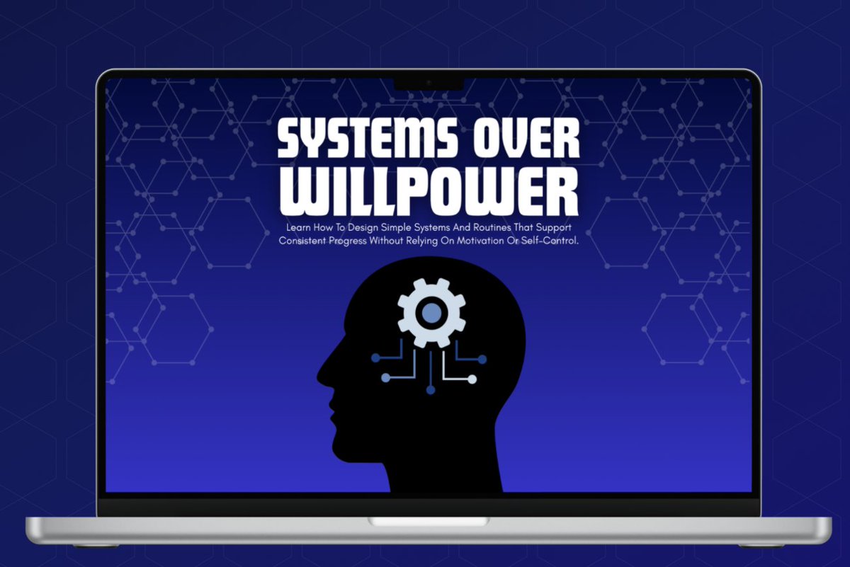 TheKimberlyLove's tweet image. Systems Over WILLPOWER: Your audience doesn't need more discipline. They need a system. Here's the PLR course that teaches it.
Only $27 
kimberlyloves.me/tools #Willpower #systems