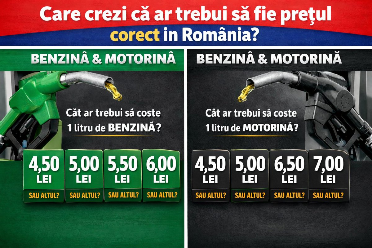 TimisoaraStiri's tweet photo. Prețul corect al combustibilului în România https://t.co/t29taZrWCm