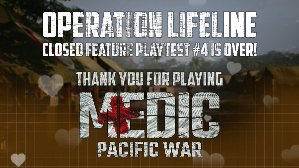 medicpacificwar's tweet photo. Medics, your support is invaluable. Thank you to everyone who assisted fallen soldiers in Playtest #4. More lives are being saved as our community grows.
For your final mission, share your feedback with us here: https://t.co/JPUAwDKAht
#milsim #combatmedic #indiegame https://t.co/nIuMQOX5aC