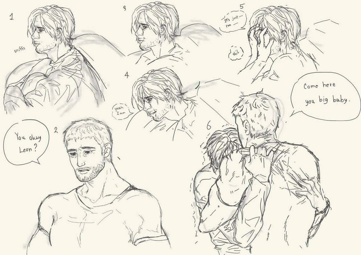ilovepotato23's tweet photo. oh boy he's getting angsty 

also another old doodle
#chreon #Residentevil #Leonkennedy #Chrisredfield https://t.co/YUIMQuagFB