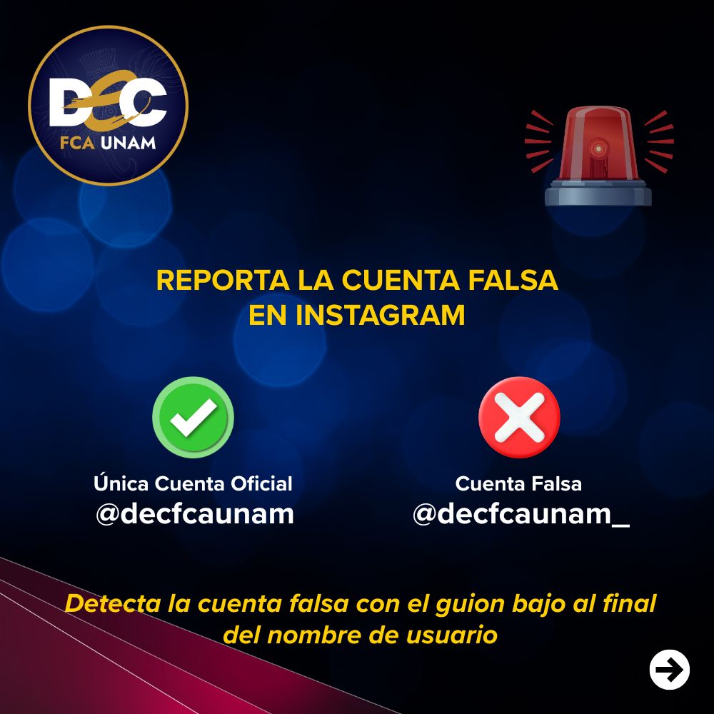 decfca's tweet photo. 🚫 ¡Cuidado con las cuentas falsas! 🚫
⚠️ ¡Tu seguridad es lo más importante! 
⚠️ Evita fraudes:
La DEC FCA UNAM nunca solicita pagos ni datos personales a través de grupos de WhatsApp o cuentas no oficiales. Asegúrate de interactuar solo con nuestros canales oficiales. https://t.co/vK9qsuU3gH