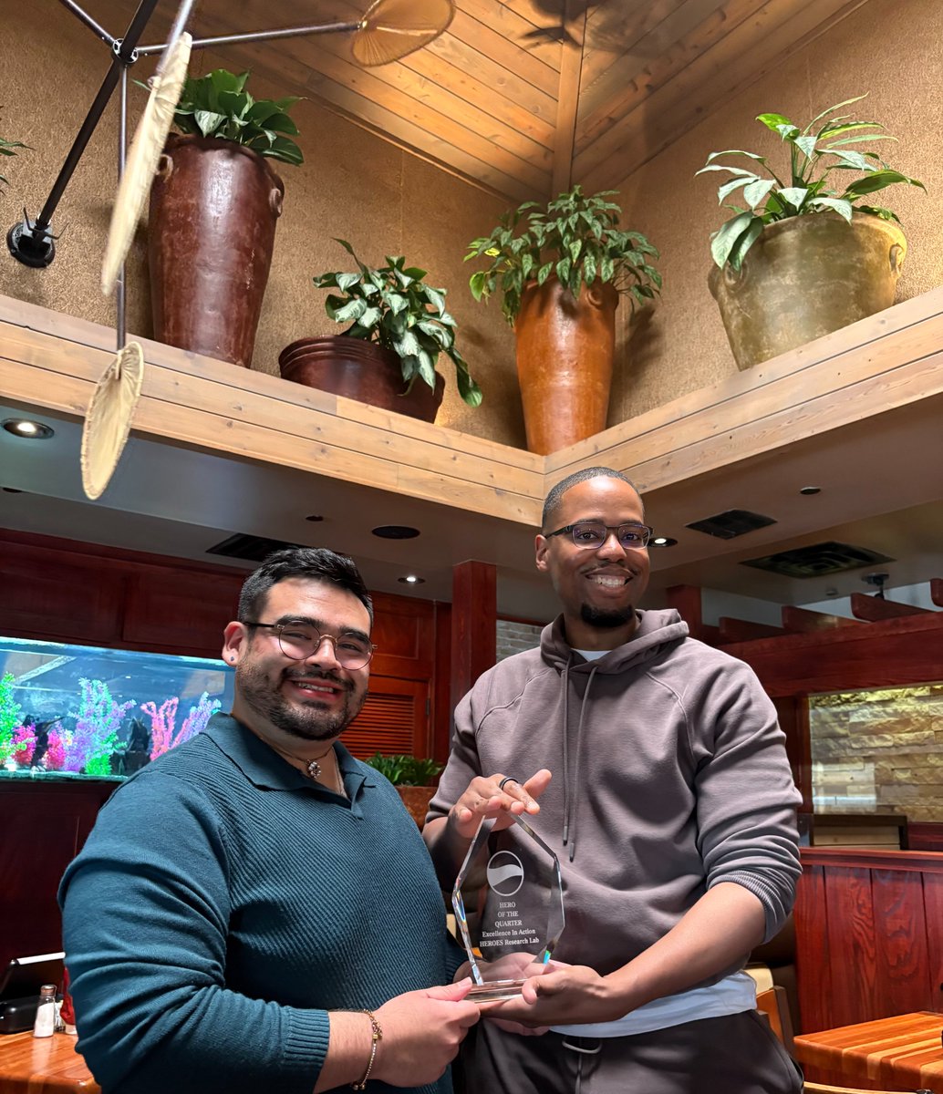 OUHEROES's tweet image. Huge congratulations to Iván Flores, our first HERO of the Quarter! 🏆

Iván’s leadership, dedication, and excellence in action push the HEROES Research Lab forward. We are grateful for everything he brings to the team.

#HEROESResearchLab #TeamScience #HealthEquity