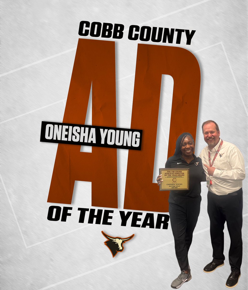 Kell_Football's tweet photo. Congratulations to our very own, Ms. Young, for EARNING Cobb County AD of The Year‼️ https://t.co/3Z4rYW8A24