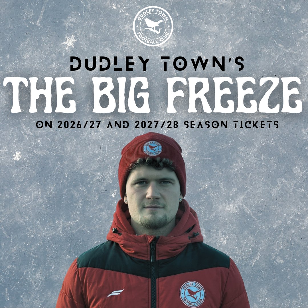 DudleyTownFC's tweet image. Two Season, same price - 2026/27 season ticket renewals are now open! ❄️

Your club. Your seat. The GW Arena awaits. ✨

Renew today to secure your seat. 🪑⤵️

🔗 dudleytownfootballclub.co.uk/news/season-ti…