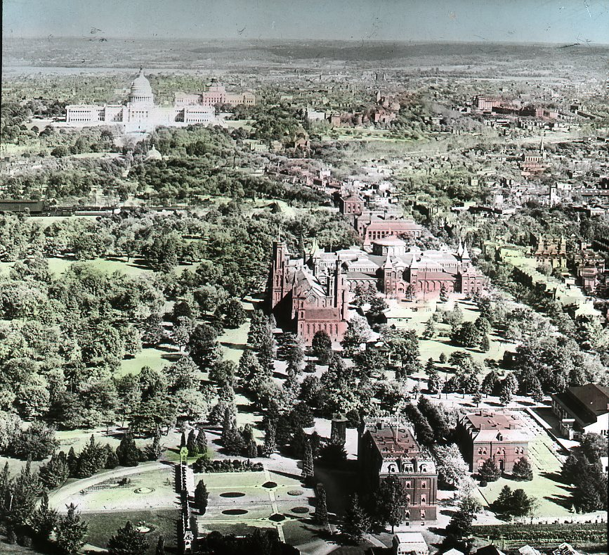EchoesofWarYT's tweet image. The Victorian landscaping and architecture of the Mall looking east from the top of the Washington Monument, showing the influence of the Downing Plan and Adolph Cluss on the National Mall c. 1904.