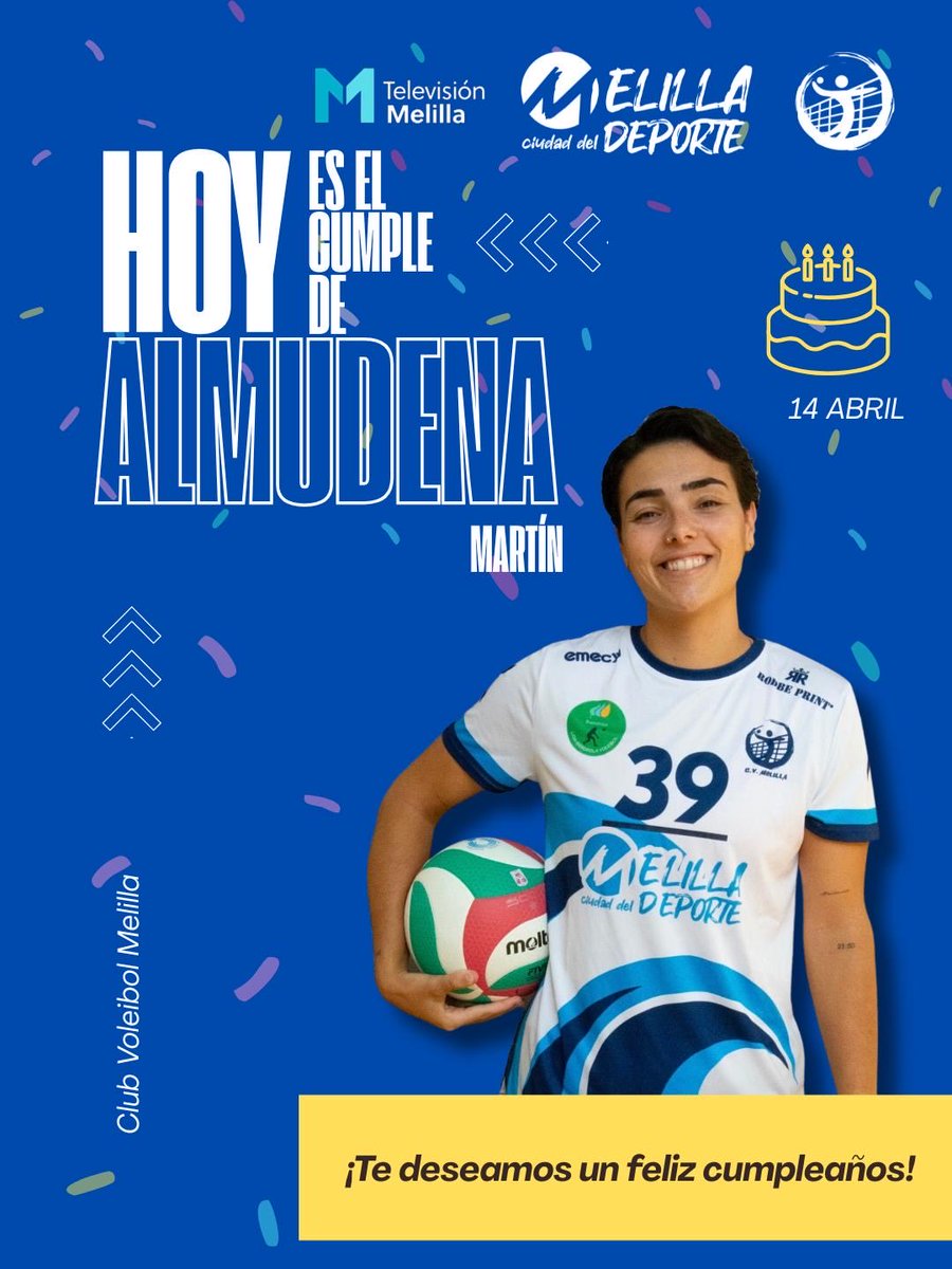 cvmelilla's tweet photo. Hoy es el cumplo de nuestra Capi 🫡 #-#Almu. 

Enhorabuena #Gladiadora. 

@melilla_deporte https://t.co/8rHFdgmrlU