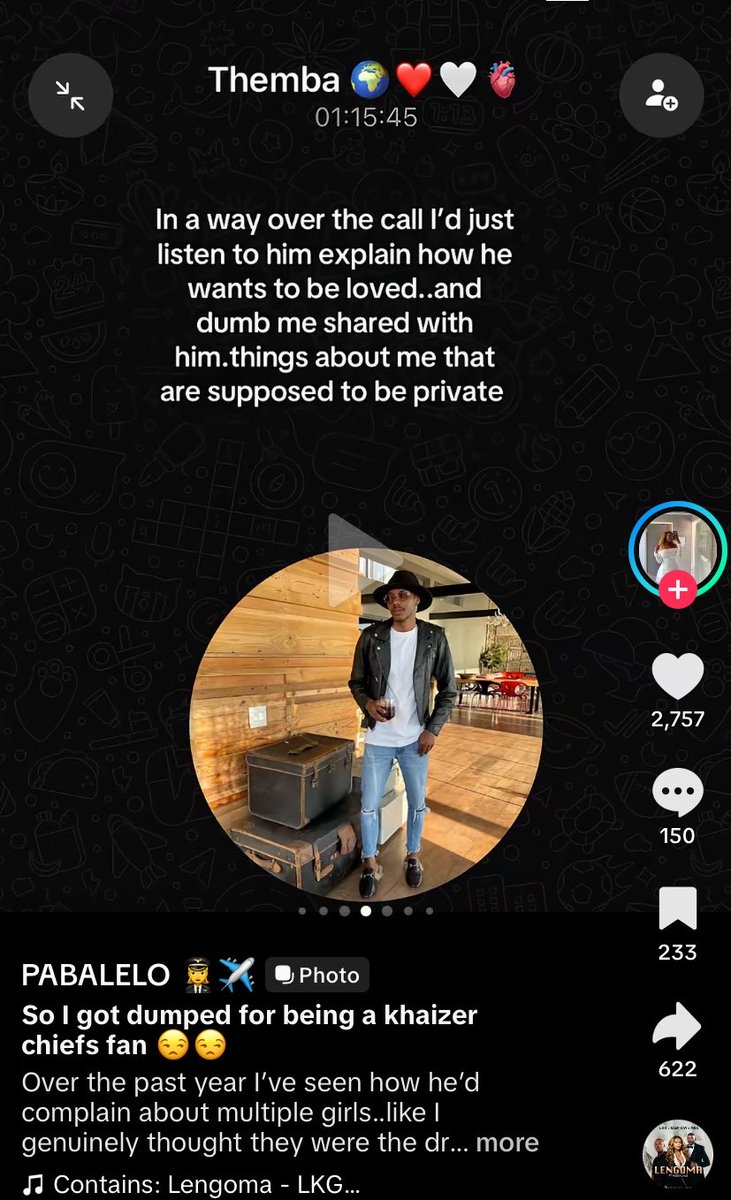 LehulaMary's tweet photo. This lady on TikTok is crashing out because Grootman dumped her for supporting Chiefs why would you date Themba after what he did to Gnicile 😭😭 https://t.co/Whg4YyO7ZY
