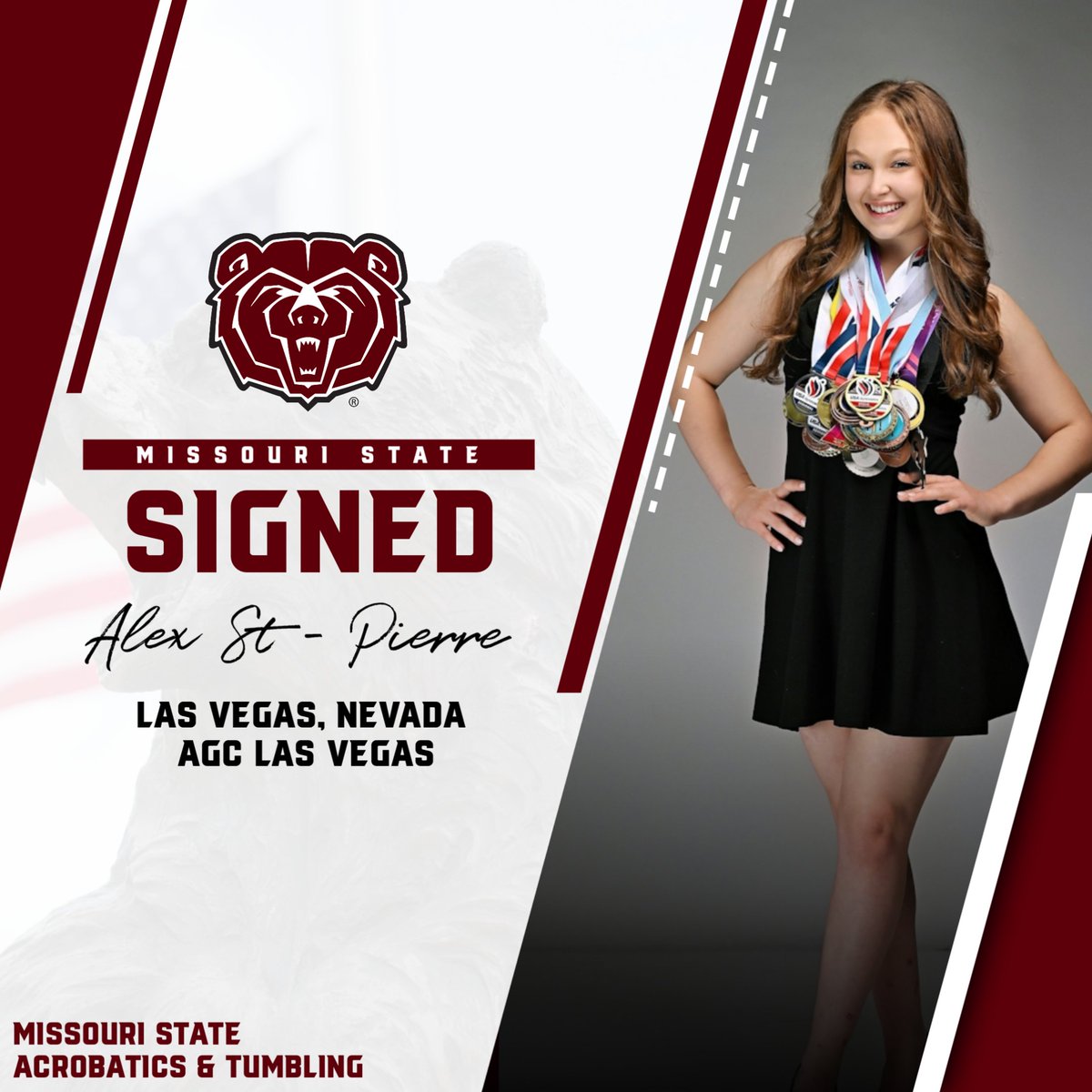 MoStateAcro's tweet image. Put the Pen to the Paper!🐻 

🖊️Alex St-Pierre
📍Las Vegas, Nevada

#GoBears | #NeverSettle