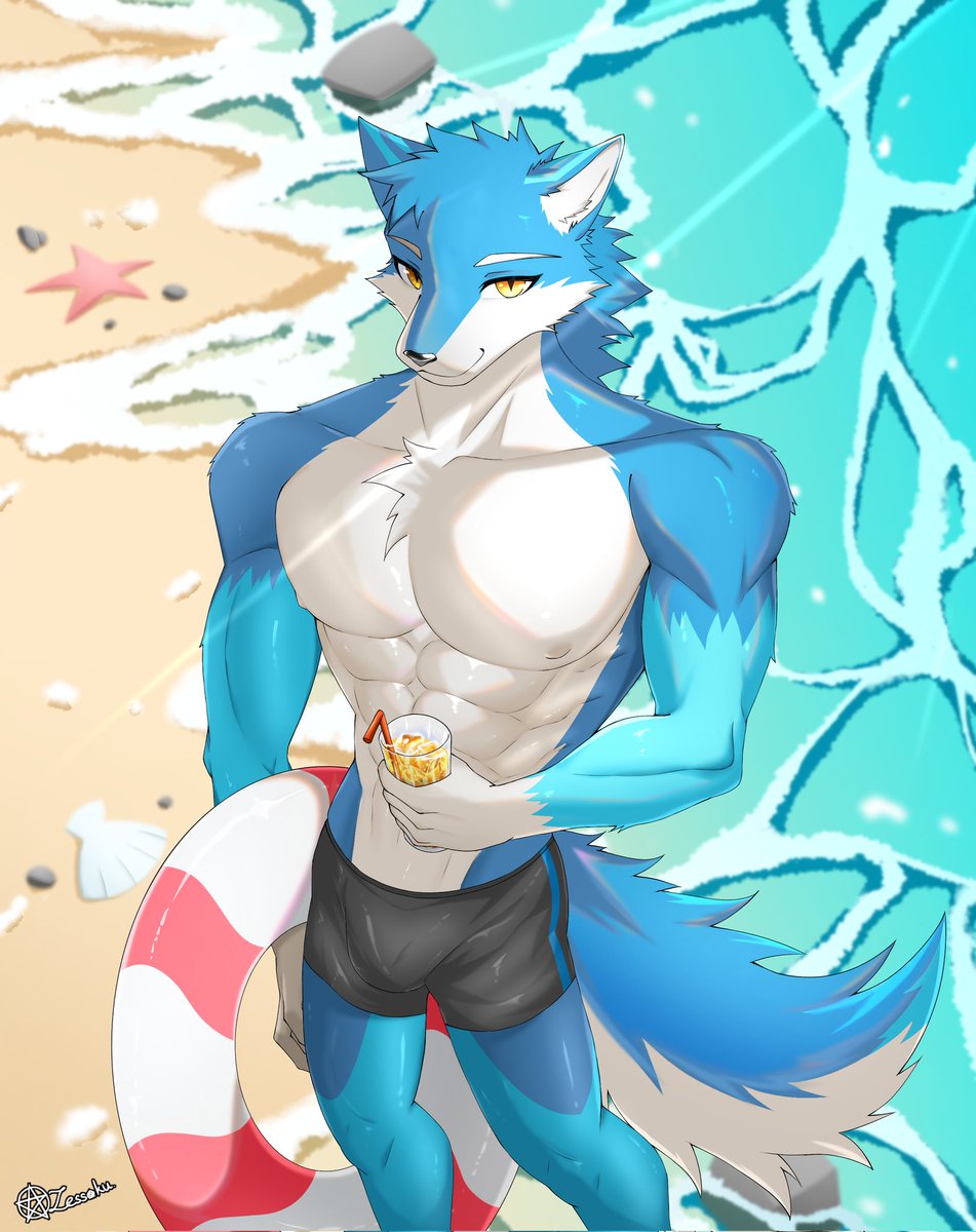 Placker_Wolf's tweet photo. Come swim with me? Melting here! 🥵🌊
cms by 🎨 @Zessoku_CM https://t.co/y7KhAl7BgR