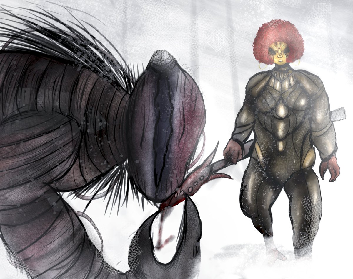 mymelody2607's tweet photo. Ceres vs Sedna

Hes not scared just angry 

#horrorart #solarprimeau #alienoc #horror https://t.co/IYZbD9Icwy