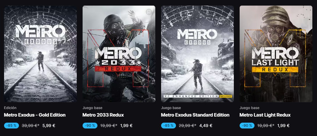 No has jugado a Metro??
Pues los tienes en oferta en Epic 😊😉
Juegazos!!
