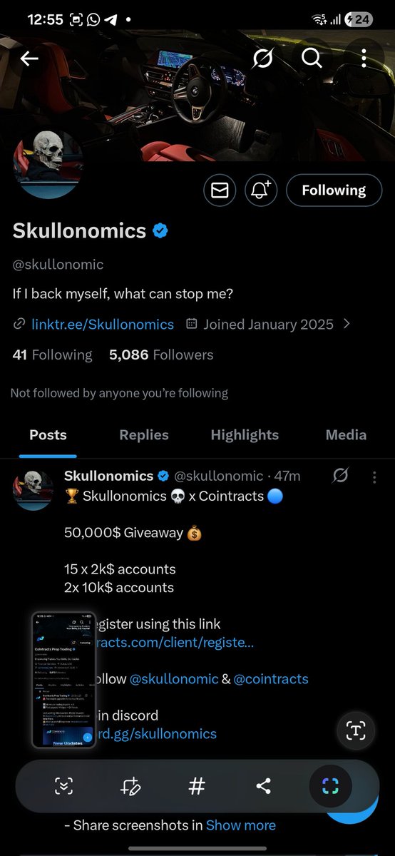 Vipul_Gupta_90's tweet photo. @skullonomic @cointracts Done!! https://t.co/9Po5NTclMU
