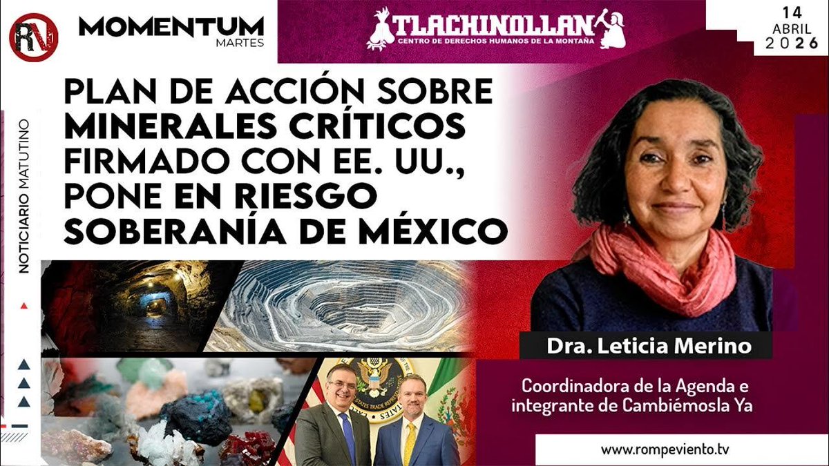 RompevientoTV's tweet image. 🔥#Entérate #Entrevista 

💬 Dra. Leticia Merino / Coordinadora de la Agenda e integrante de @cambiemosla_ya ⬇️

⛏️ 🇲🇽 Plan de acción sobre minerales críticos firmado con EE. UU., pone en riesgo soberanía de #México

Entrevista completa por #VioletaNúñez y @eledesmaa