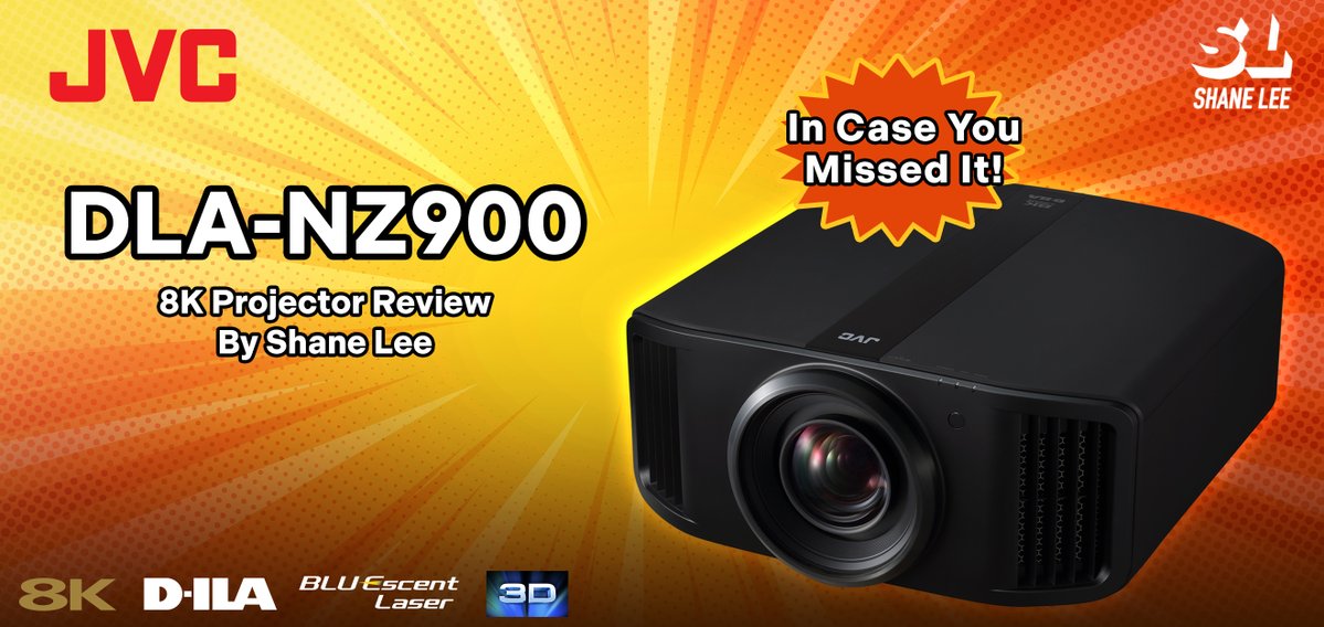 JVC_USA's tweet image. In Case You Missed It, Shane Lee (@SpareChangeYT) provides an in-depth look at @JVC_USA's DLA-NZ900 8K D-ILA projector in his video "STILL THE BEST! JVC NZ900 4K/8K/3D Projector!" Watch: bit.ly/3IMVFQ1
 
#JVC #JVCProjectors #ShaneLee #HomeTheater #8K @8K_Association