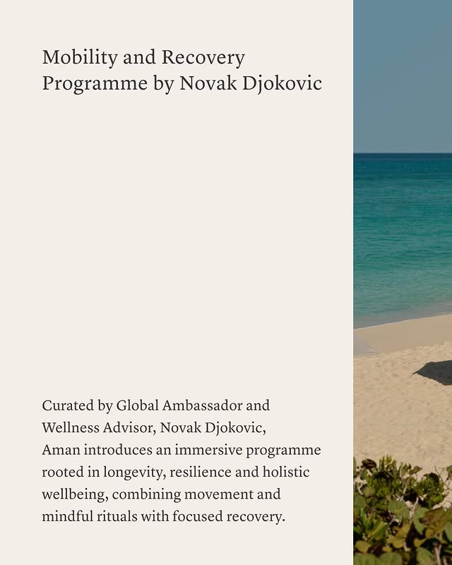 MilicaM84932667's tweet image. @DjokerNole x @Amanresorts 
Mobility and Recovery Programme by Novak Djokovic 💚

#Djokovic #NoleFam 
📸: @DjokerNole IG
