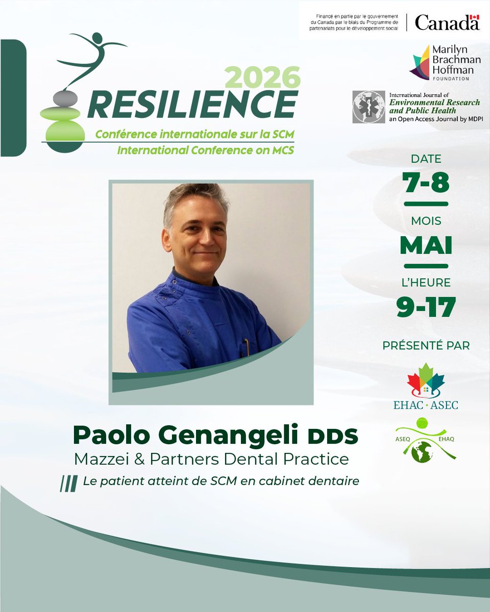 aseqehaq's tweet image. RESILIENCE 2026 is coming! We are excited to announce that Dr. Kentaro Watai and Dr. Paolo Genangeli, are joining us, who both specialize in treating MCS patients. Register Now! aseq-ehaq.ca/en/resilience-…
