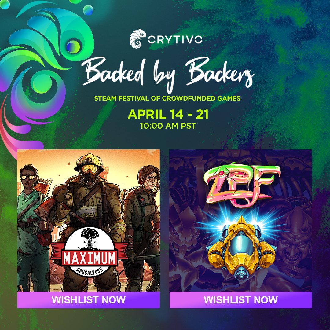 megacatstudios's tweet image. The #BackedbyBackers #SteamFestival hosted by @Crytivo is NOW LIVE, and we're happy to announce that Maximum Apocalypse and ZPF are joining this event alongside hundreds of amazing indie games that started on #Kickstarter that had massive support from the community!

Festival