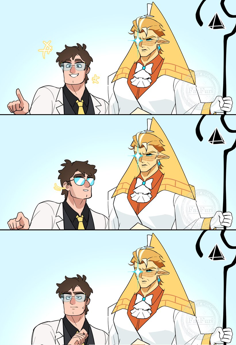 fazfuri's tweet image. Then I serious'd

∆ · · ───────⟬ ✦ ⟭ ─────── · · ∆
#gravityfalls #starfallsau #billford #deitybillcipher #mrfordpines