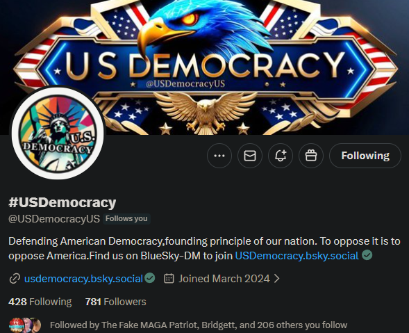 <a href="/USDemocracyUS/">#USDemocracy</a>  A recommended follow #USDemocracy